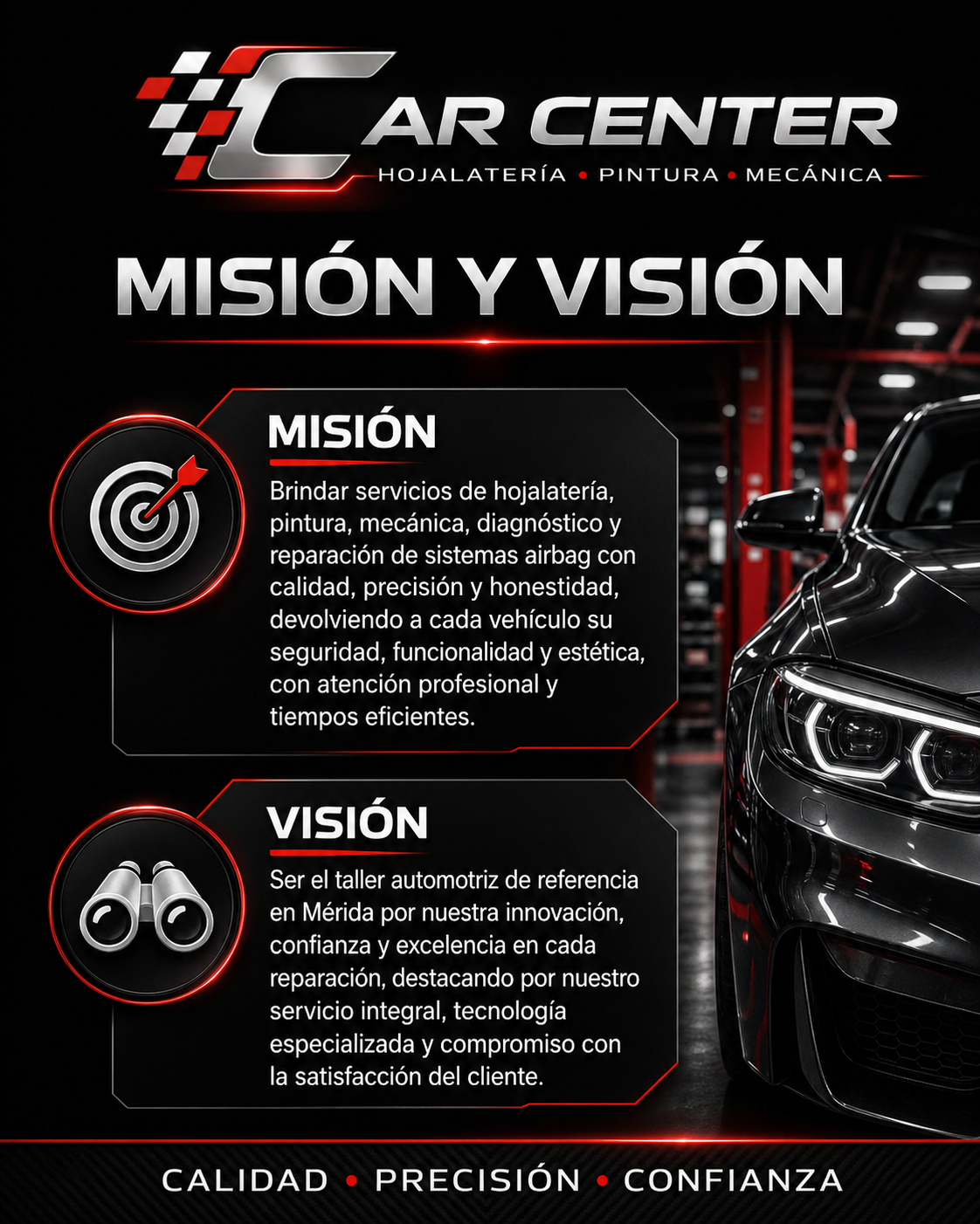 Misión y visión de Car Center